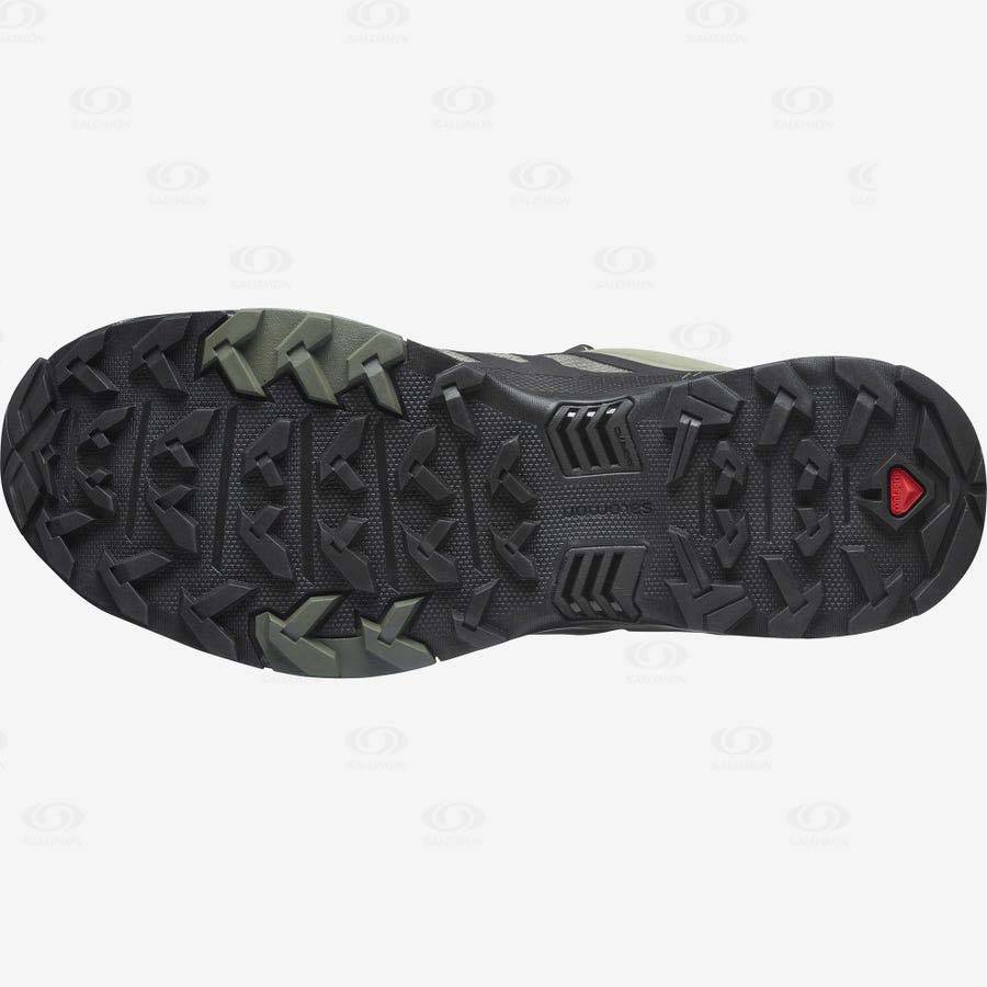 Salomon X ULTRA 4 GORE-TEX Men's Waterproof Shoes Olive / Black | AU-S1646