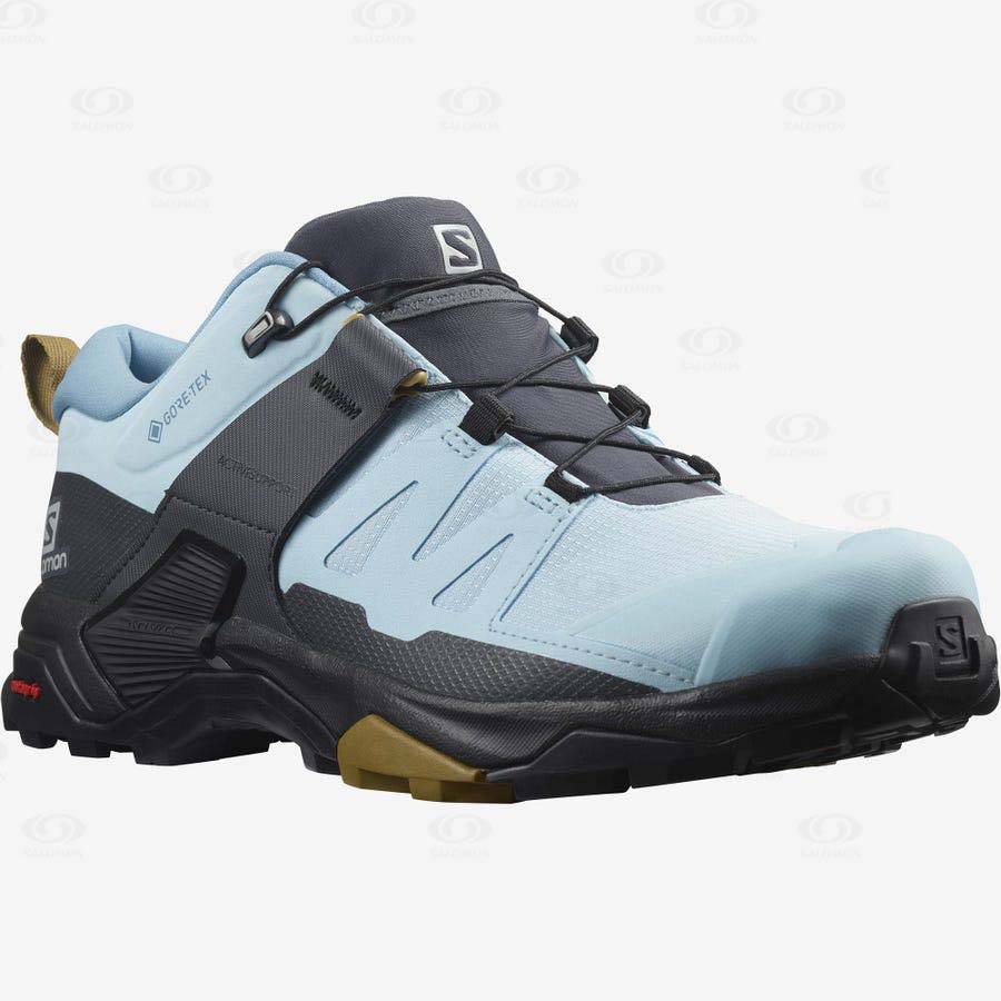 Salomon X ULTRA 4 GORE-TEX Women's Hiking Shoes Black / Blue | AU-S1093