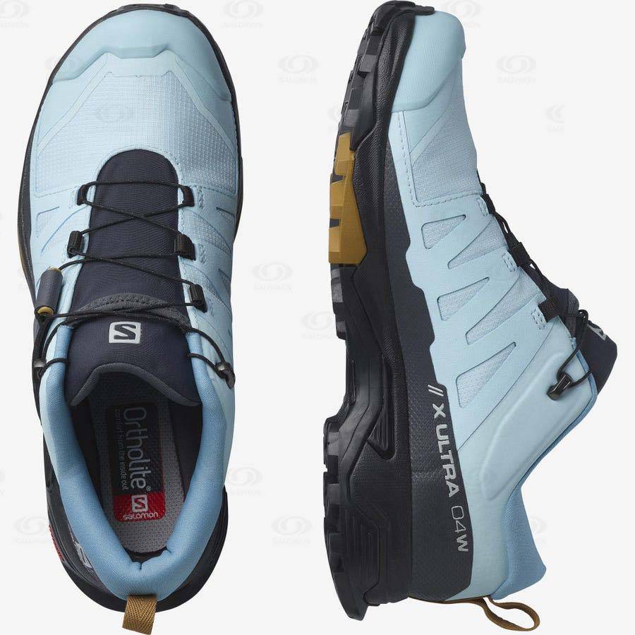 Salomon X ULTRA 4 GORE-TEX Women's Waterproof Shoes Black / Blue | AU-N1211