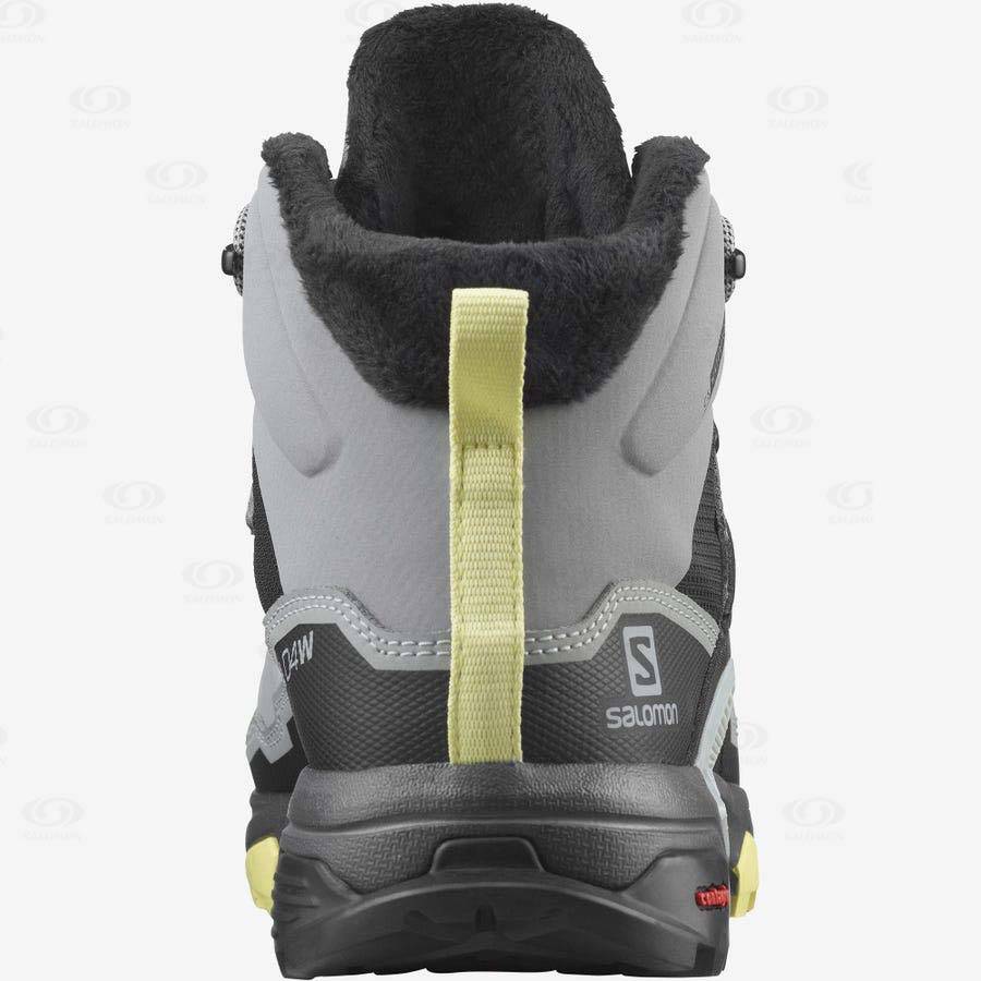 Salomon X ULTRA 4 MID WINTER THINSULATE™ CLIMASALOMON™ WATERPROOF Women's Winter Boots Grey | AU-O2113