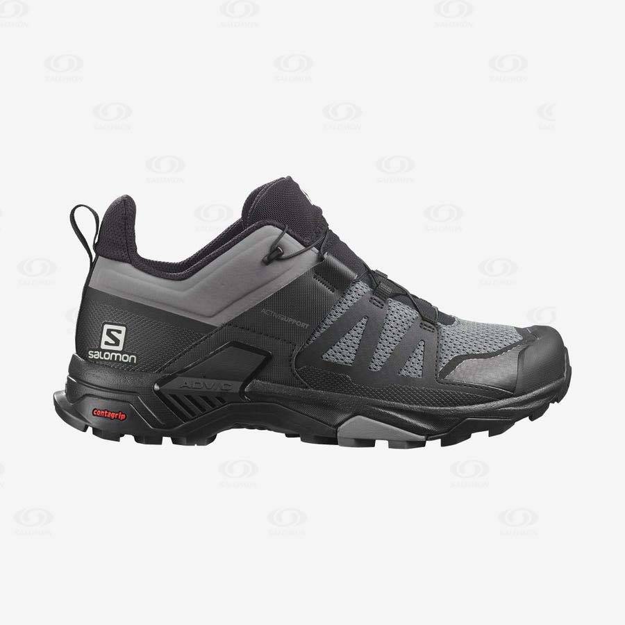 Salomon X ULTRA 4 Men\'s Hiking Shoes Grey / Black | AU-L2033