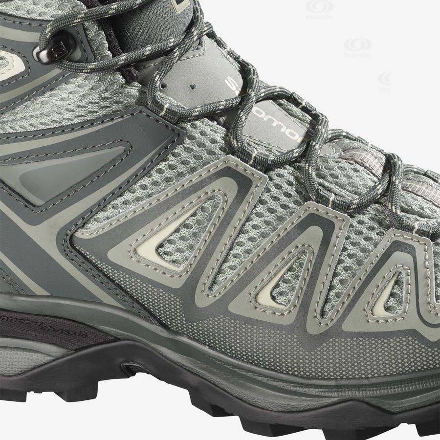 Salomon X ULTRA MID 3 AERO Women's Hiking Boots Grey / Brown | AU-M1776