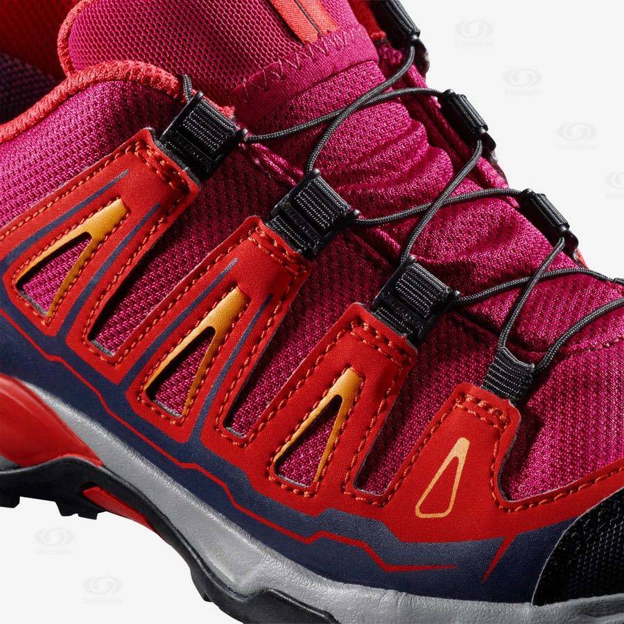 Salomon X-ULTRA MID GORE-TEX Kids' Waterproof Shoes Red | AU-M1013