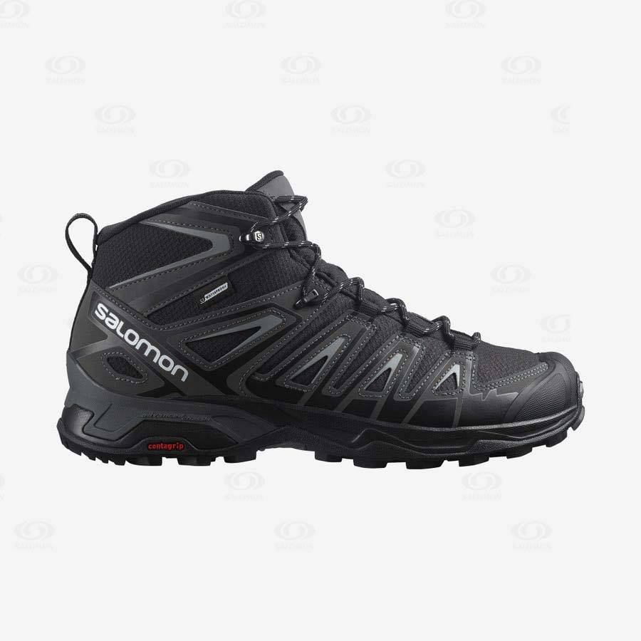 Salomon X ULTRA PIONEER MID CLIMASALOMON™ Men\'s Waterproof Shoes Grey / Black | AU-L1739