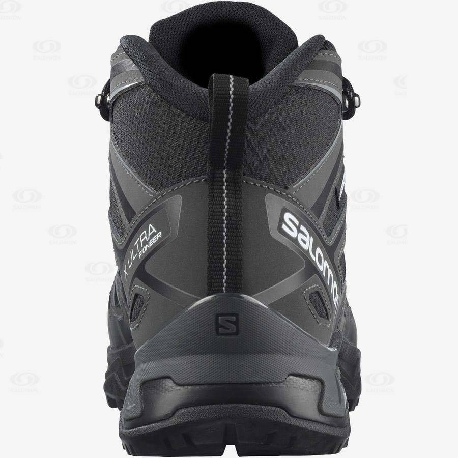 Salomon X ULTRA PIONEER MID CLIMASALOMON™ WATERPROOF Men's Hiking Boots Grey / Black | AU-W1460