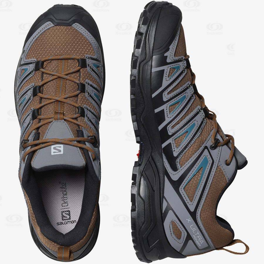 Salomon X ULTRA PIONEER Men's Hiking Shoes Grey / Brown | AU-L2355