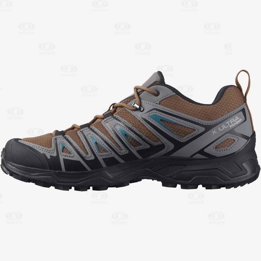 Salomon X ULTRA PIONEER Men's Hiking Shoes Grey / Brown | AU-L2355