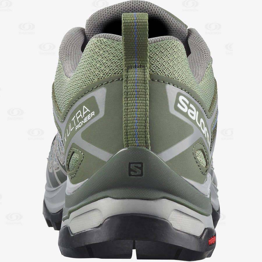 Salomon X ULTRA PIONEER Women's Hiking Shoes Green / Grey | AU-L1417