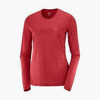 Salomon AGILE Women's T Shirts Red | AU-wL1277