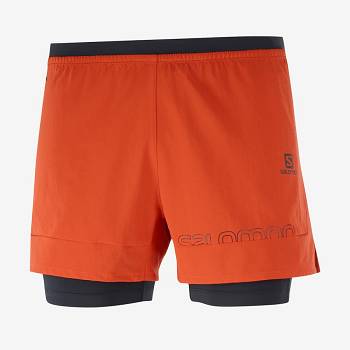 Salomon CROSS 2IN1 Men's Shorts Orange | AU-S1548