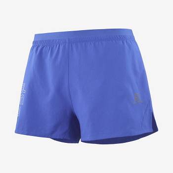 Salomon CROSS 3'' Men's Shorts Blue | AU-W2660