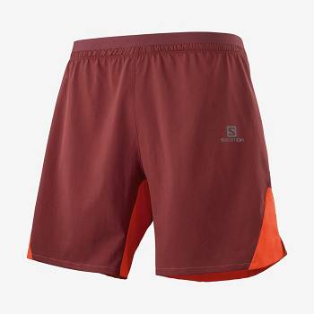 Salomon CROSS 7'' NO LINER Men's Shorts Red | AU-N2359