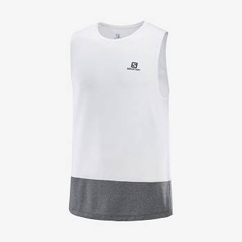 Salomon CROSS RUN Men's T Shirts White | AU-M2315