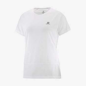 Salomon CROSS RUN Women's T Shirts White | AU-M1391