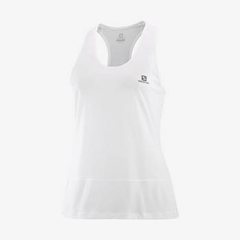 Salomon CROSS RUN Women's T Shirts White | AU-O2484