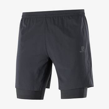 Salomon CROSS TWINSKIN Men's Shorts Black | AU-S1898