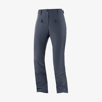 Salomon EDGE Women's Ski Pants Navy | AU-O1959