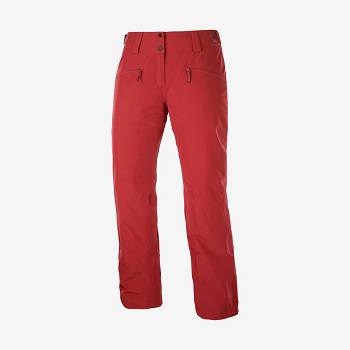 Salomon EDGE Women's Ski Pants Red | AU-O2106