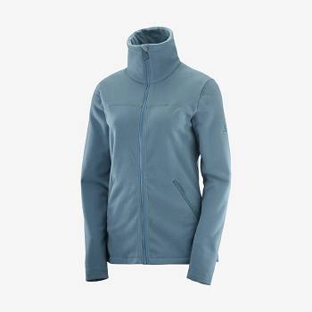 Salomon ESSENTIAL COSY FLEECE Women's Hoodie Blue | AU-L2453