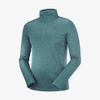 Salomon ESSENTIAL LIGHTWARM SEAMLESS Men's Hoodie Green | AU-W3500