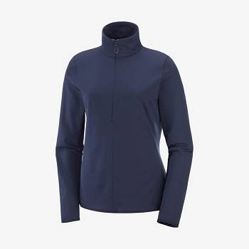 Salomon ESSENTIAL LIGHTWARM Women's Hoodie Navy | AU-S2297