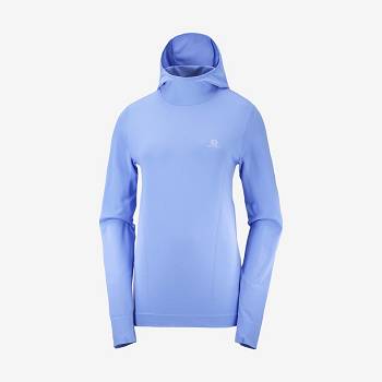 Salomon ESSENTIAL SEAMLESS Women's Hoodie Blue | AU-A1962