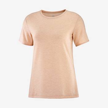 Salomon ESSENTIAL TENCEL Women's T Shirts Beige | AU-O1819