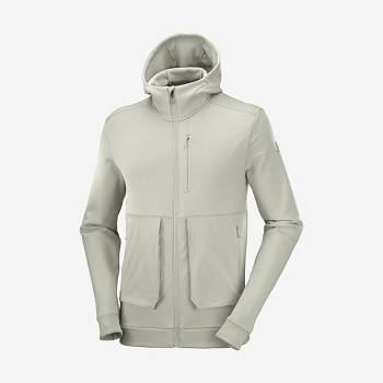 Salomon ESSENTIAL WARM FLEECE Men's Hoodie Beige | AU-O1763