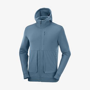 Salomon ESSENTIAL WARM FLEECE Men's Hoodie Blue | AU-S2192