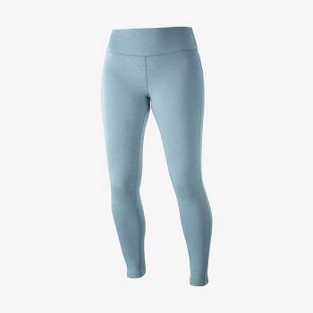 Salomon ESSENTIAL WARM Women's Running Tights Blue | AU-L1697