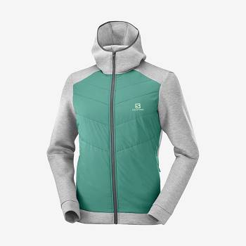 Salomon ESSENTIAL XWARM HYBRID Men's Hoodie Green | AU-M1720