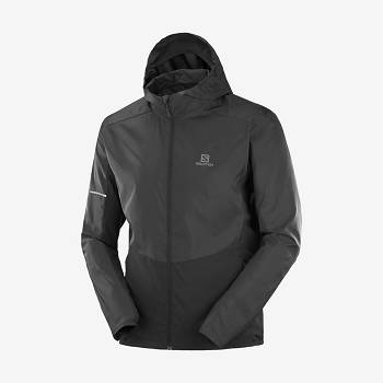 Salomon Jackets AGILE WIND Men's Softshell Jackets Black | AU-N1883