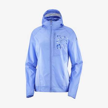 Salomon Jackets BONATTI CROSS WIND Women's Softshell Jackets Blue | AU-O1882