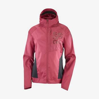 Salomon Jackets BONATTI CROSS WIND Women's Softshell Jackets Red | AU-O2237