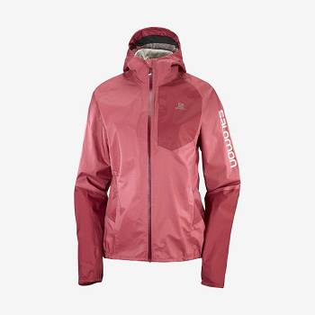 Salomon Jackets BONATTI WATERPROOF Women's Softshell Jackets Red | AU-L2159