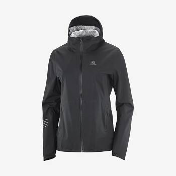 Salomon Jackets BONATTI WATERPROOF Women's Softshell Jackets Black / Blue | AU-N1596