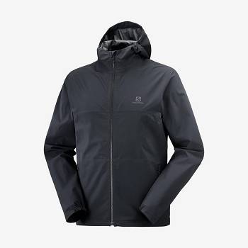 Salomon Jackets ESSENTIAL WATERPROOF 2.5L Men's Softshell Jackets Black | AU-A1423