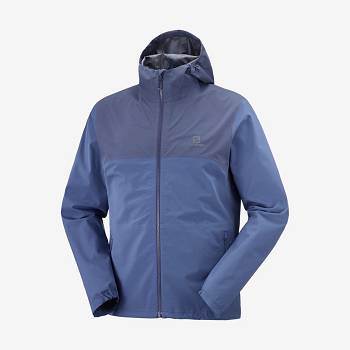 Salomon Jackets ESSENTIAL WATERPROOF 2.5L Men's Softshell Jackets Blue | AU-N1890