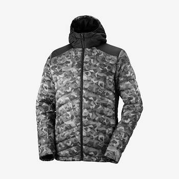 Salomon Jackets ESSENTIAL XWARM DOWN Men's Softshell Jackets White / Black | AU-M2056