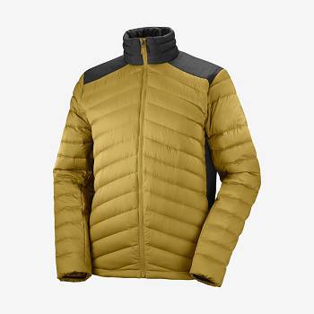 Salomon Jackets ESSENTIAL XWARM DOWN Men's Softshell Jackets Yellow | AU-M2280