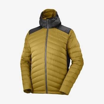 Salomon Jackets ESSENTIAL XWARM DOWN Men's Softshell Jackets Yellow | AU-N1974