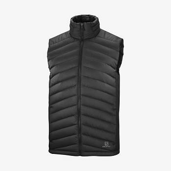 Salomon Jackets ESSENTIAL XWARM DOWN Men's Softshell Jackets Black | AU-O2188