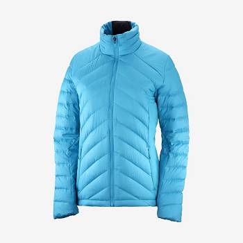 Salomon Jackets ESSENTIAL XWARM DOWN Women's Softshell Jackets Blue | AU-N1498