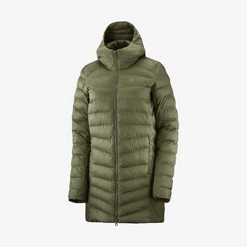 Salomon Jackets ESSENTIAL XWARM LONG Women's Softshell Jackets Olive | AU-N2611