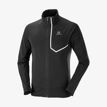 Salomon Jackets GORE-TEX INFINIUM™ WINDSTOPPER® PRO Men's Softshell Jackets Black | AU-O1420