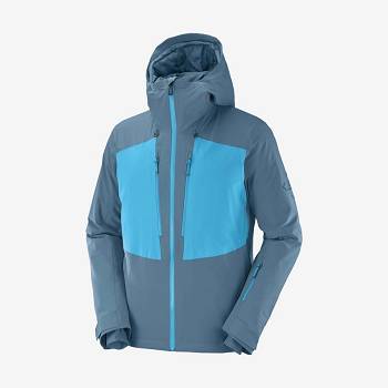 Salomon Jackets HIGHLAND Men's Softshell Jackets Blue | AU-O2272