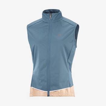 Salomon Jackets LIGHT SHELL Women's Softshell Jackets Blue | AU-L1816