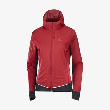 Salomon Jackets LIGHT SHELL Women's Softshell Jackets Red | AU-M1615