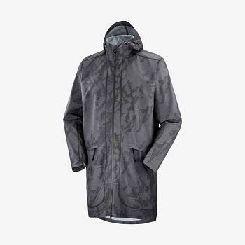 Salomon Jackets OUTLIFE LONG PACKABLE Men's Softshell Jackets Black | AU-N1169