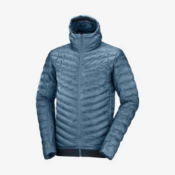 Salomon Jackets OUTLINE DOWN Men's Softshell Jackets Blue | AU-A1479